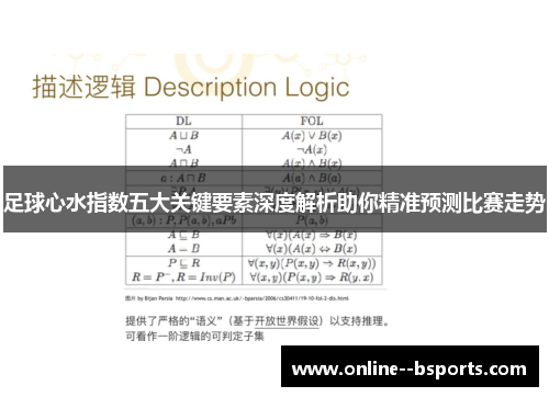 足球心水指数五大关键要素深度解析助你精准预测比赛走势